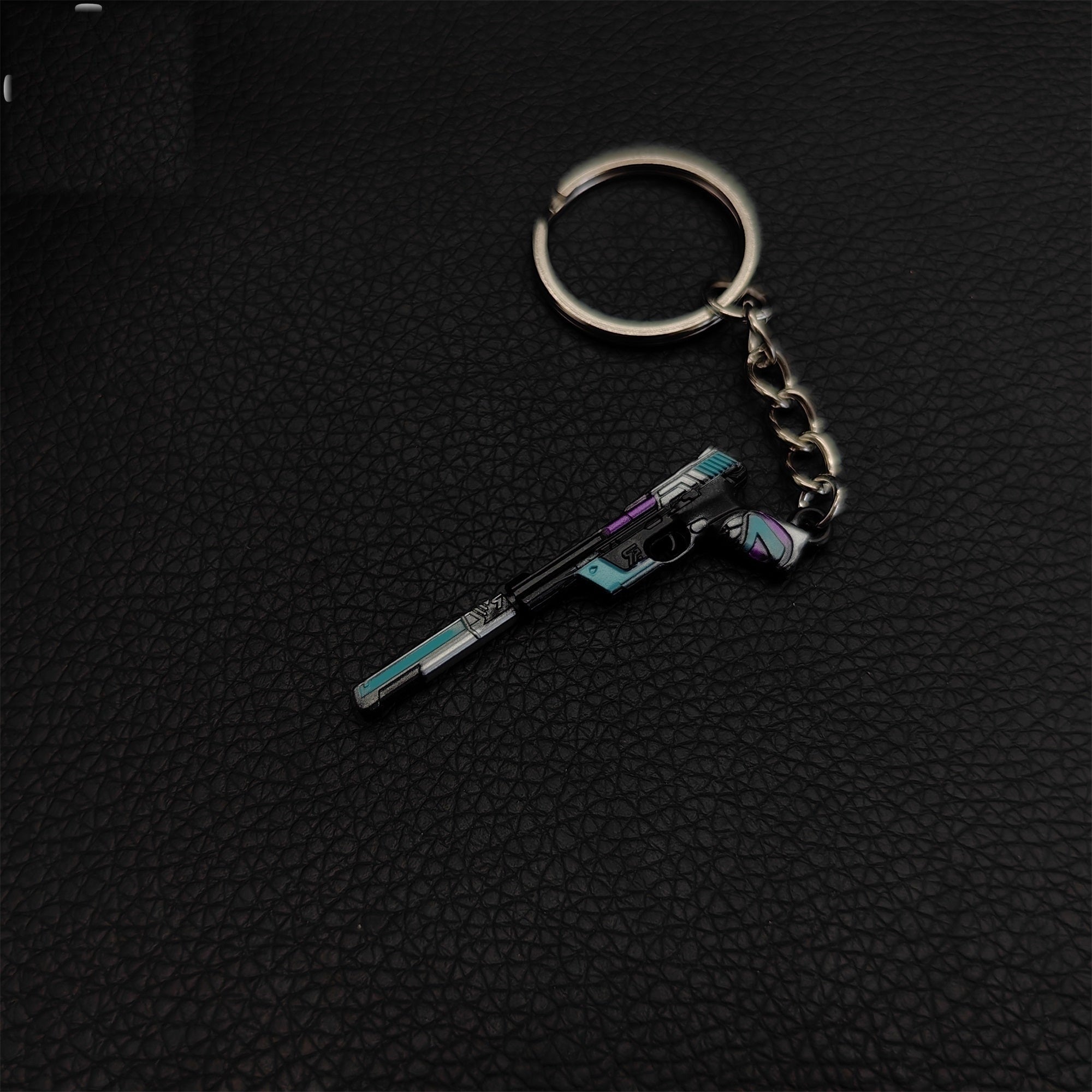 Tiny Topotek Ghost Gun Metal Keychain