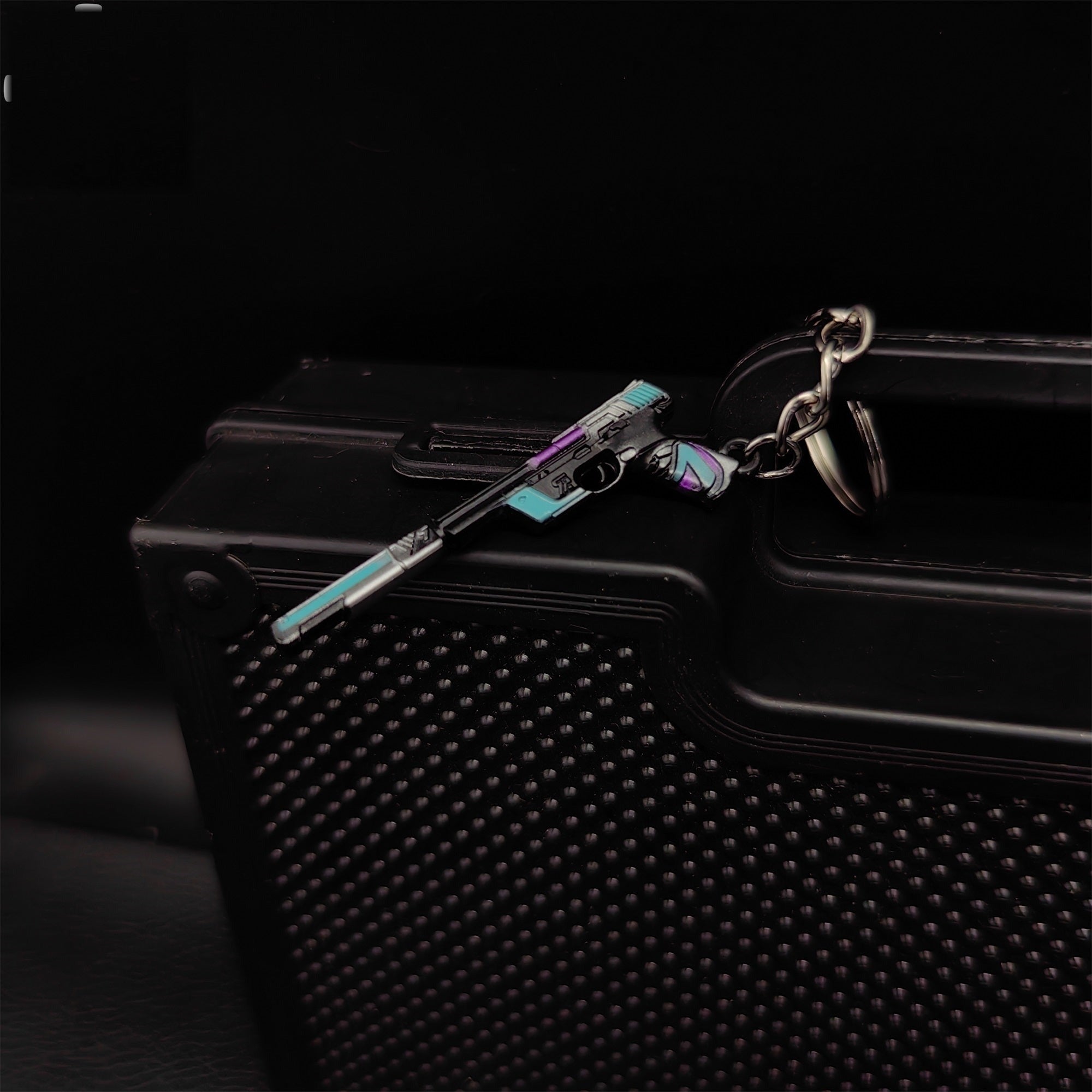 Tiny Topotek Ghost Gun Metal Keychain