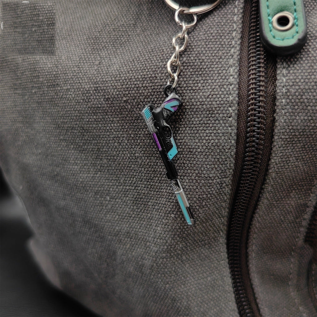 Tiny Topotek Ghost Gun Metal Keychain