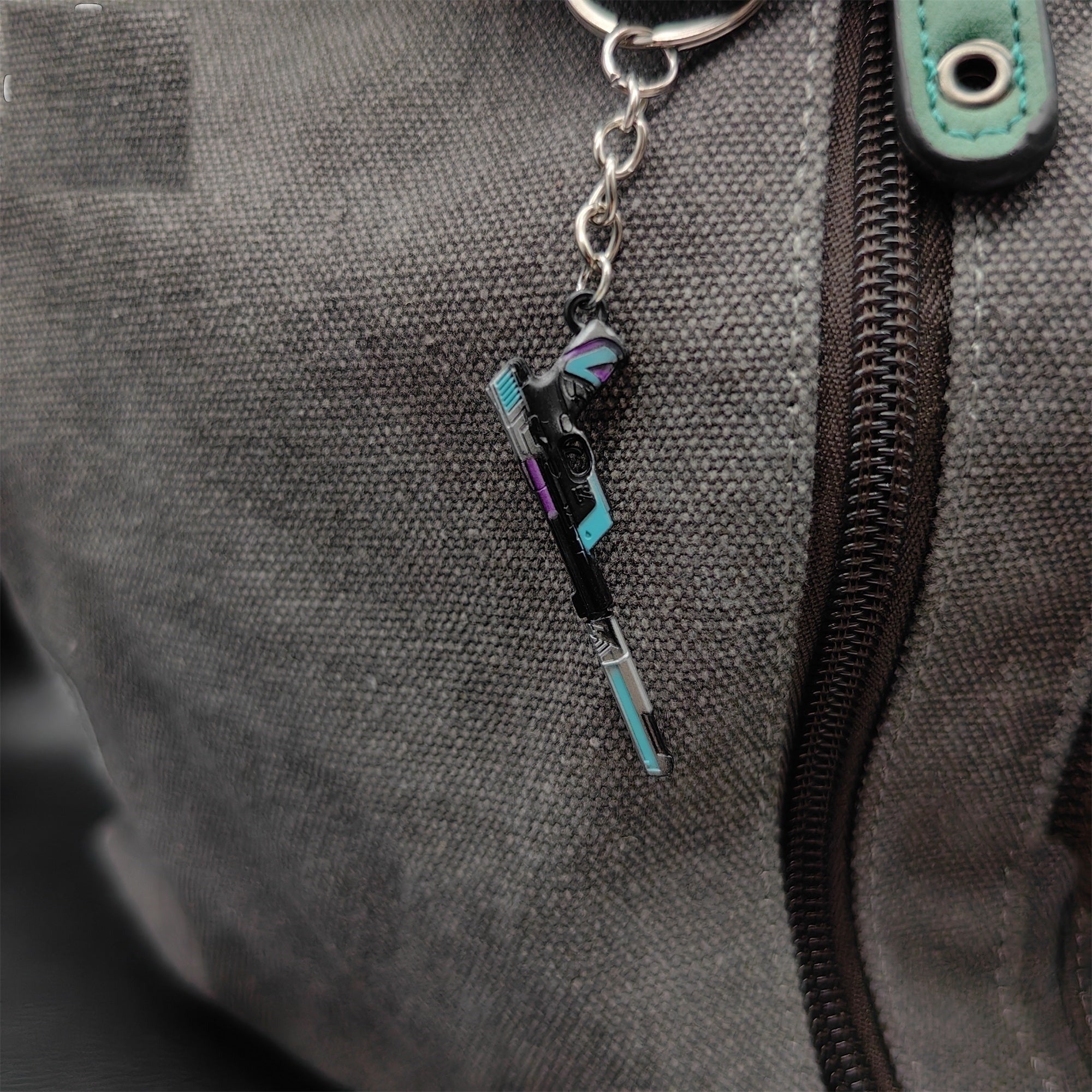 Tiny Topotek Ghost Gun Metal Keychain