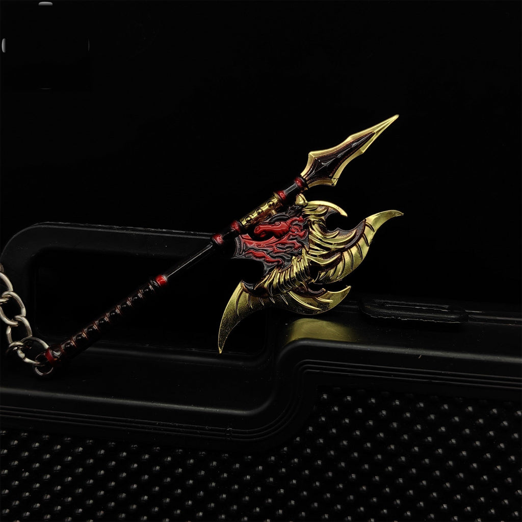 Mini Twin Shadow Axe Weapon Pendant Keychain