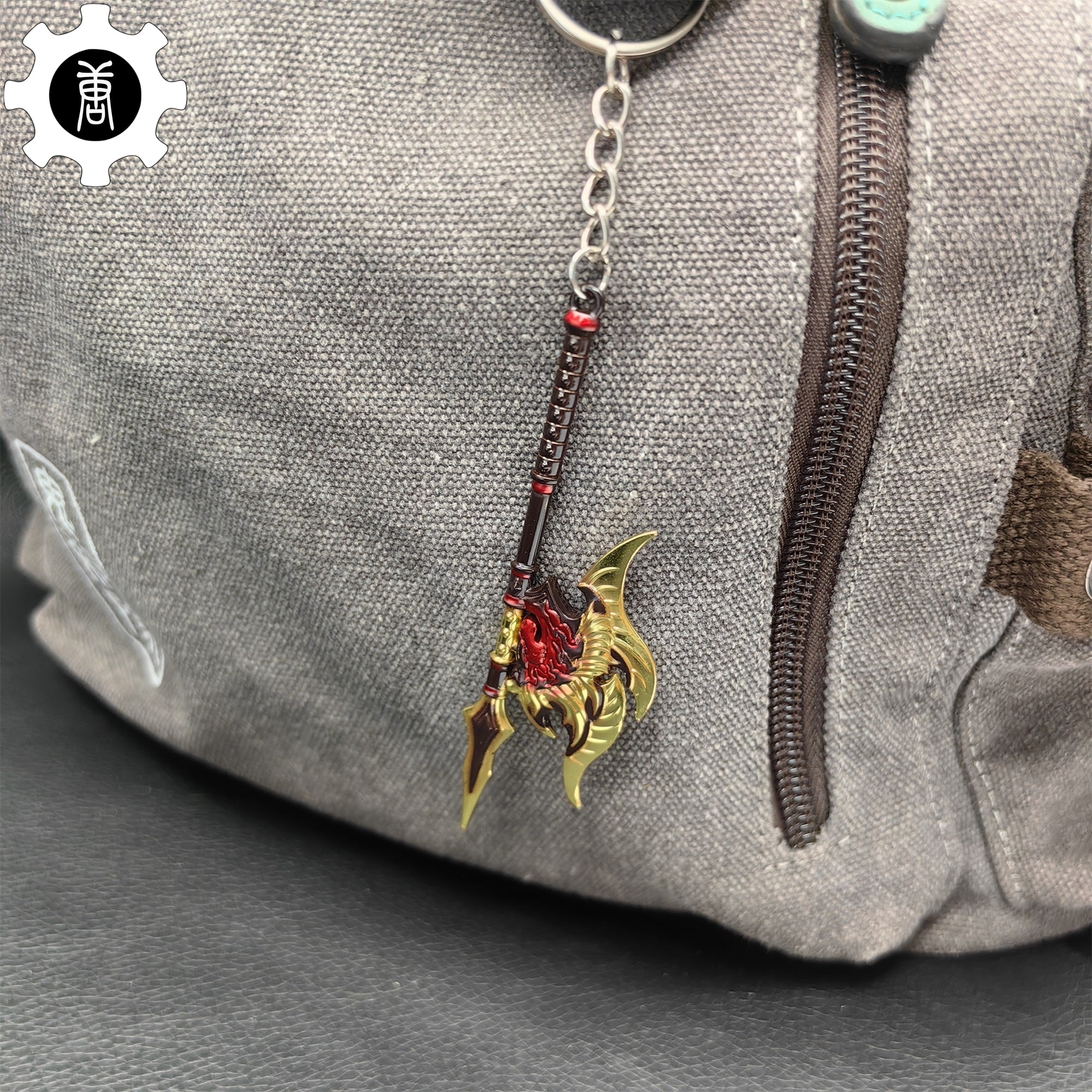 Mini Twin Shadow Axe Weapon Pendant Keychain
