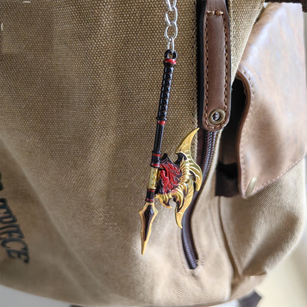Mini Twin Shadow Axe Weapon Pendant Keychain