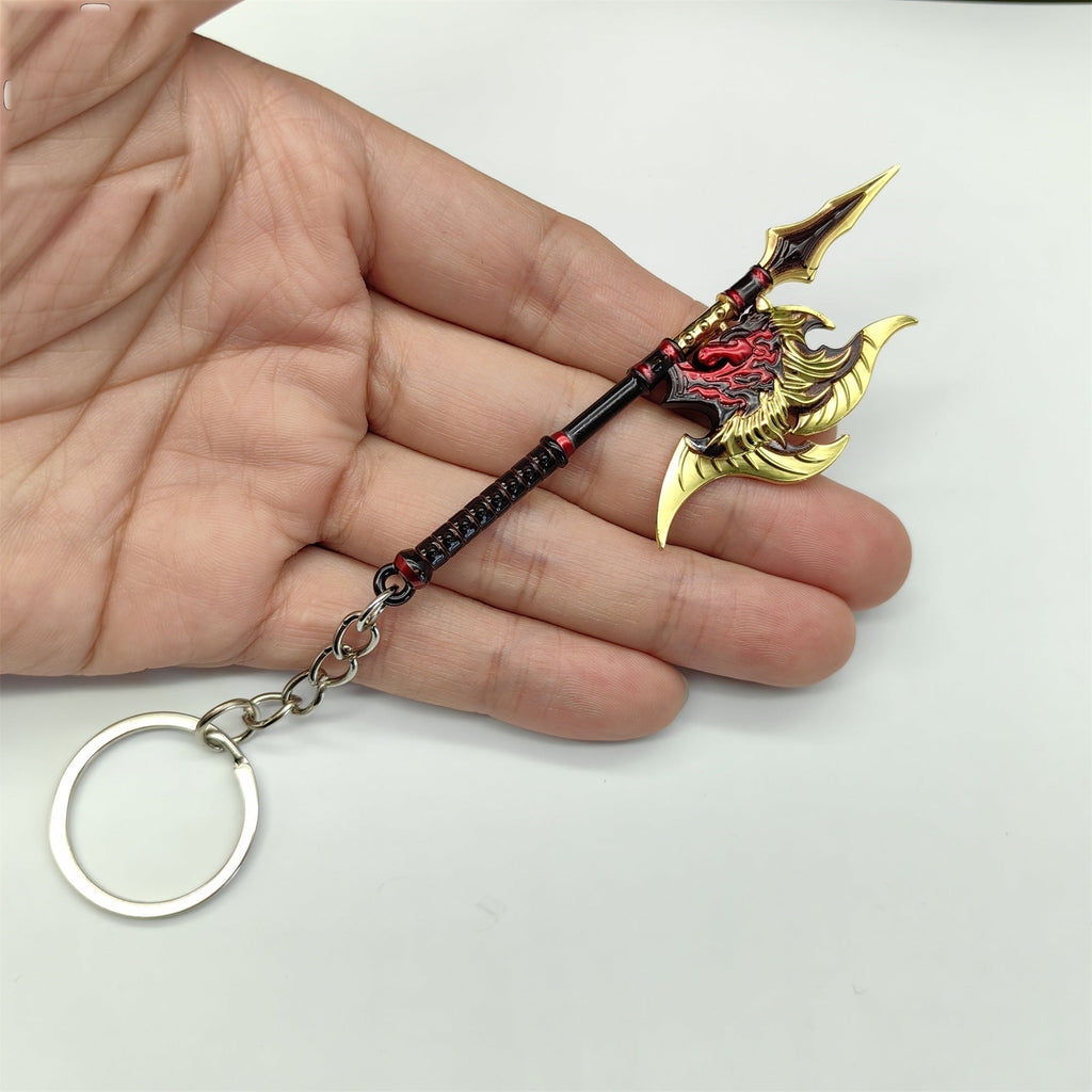 Mini Twin Shadow Axe Weapon Pendant Keychain