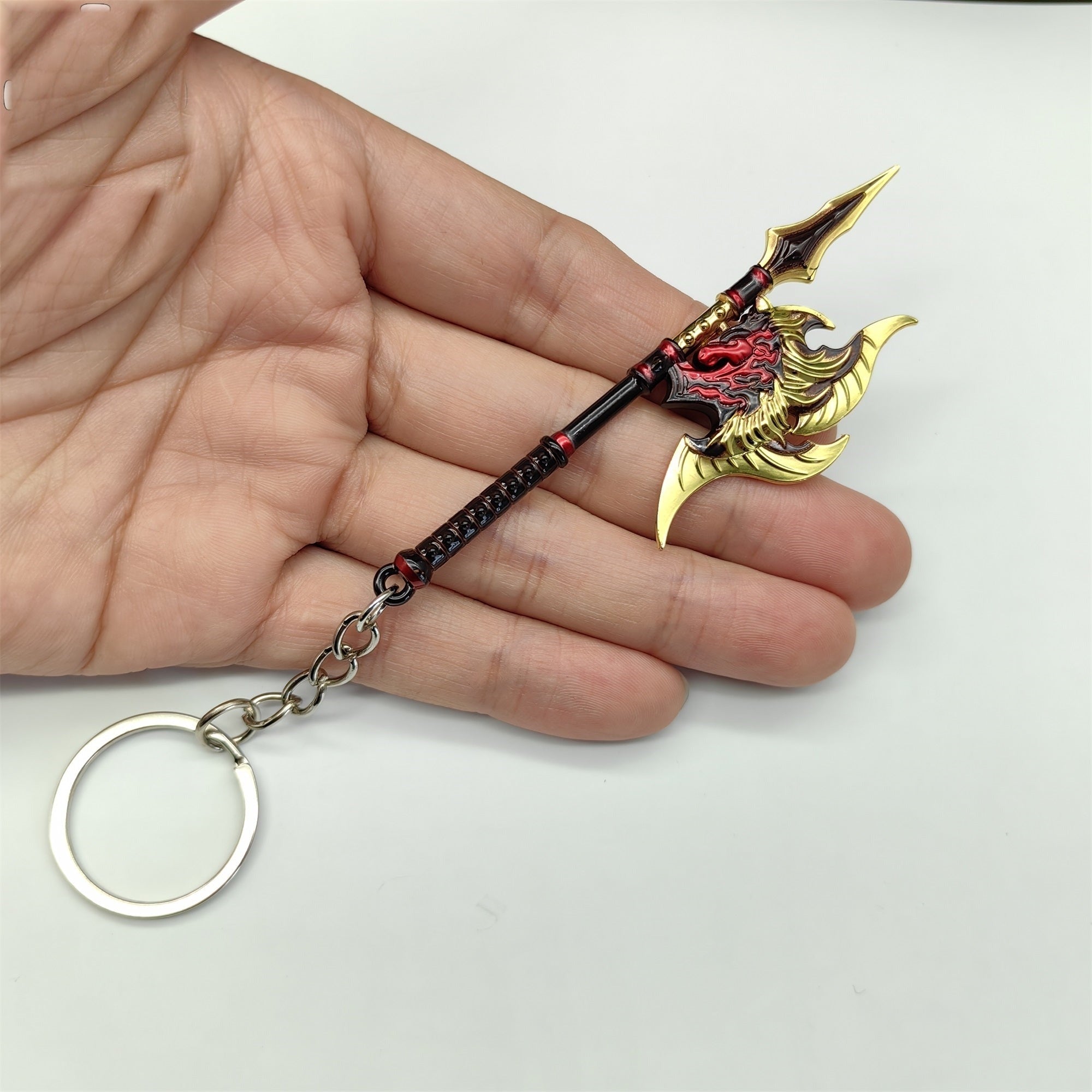 Mini Twin Shadow Axe Weapon Pendant Keychain