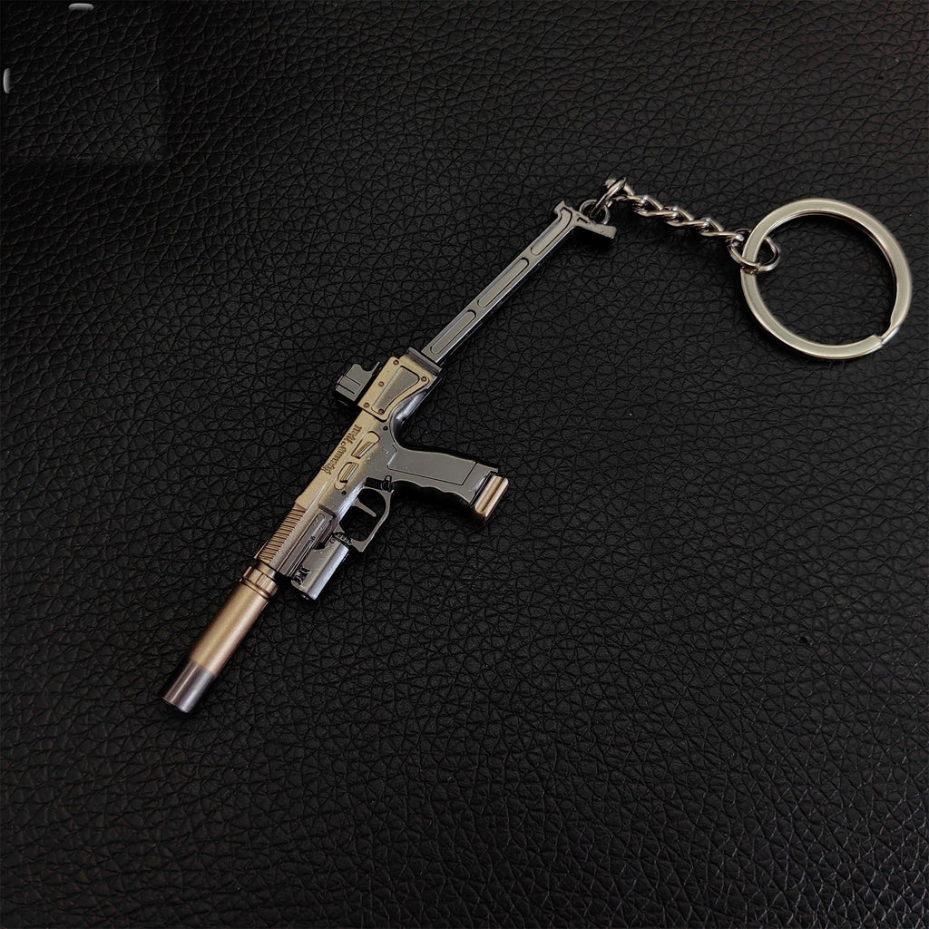 Tiny Re8 USM-AI Gun Model Metal Keychain