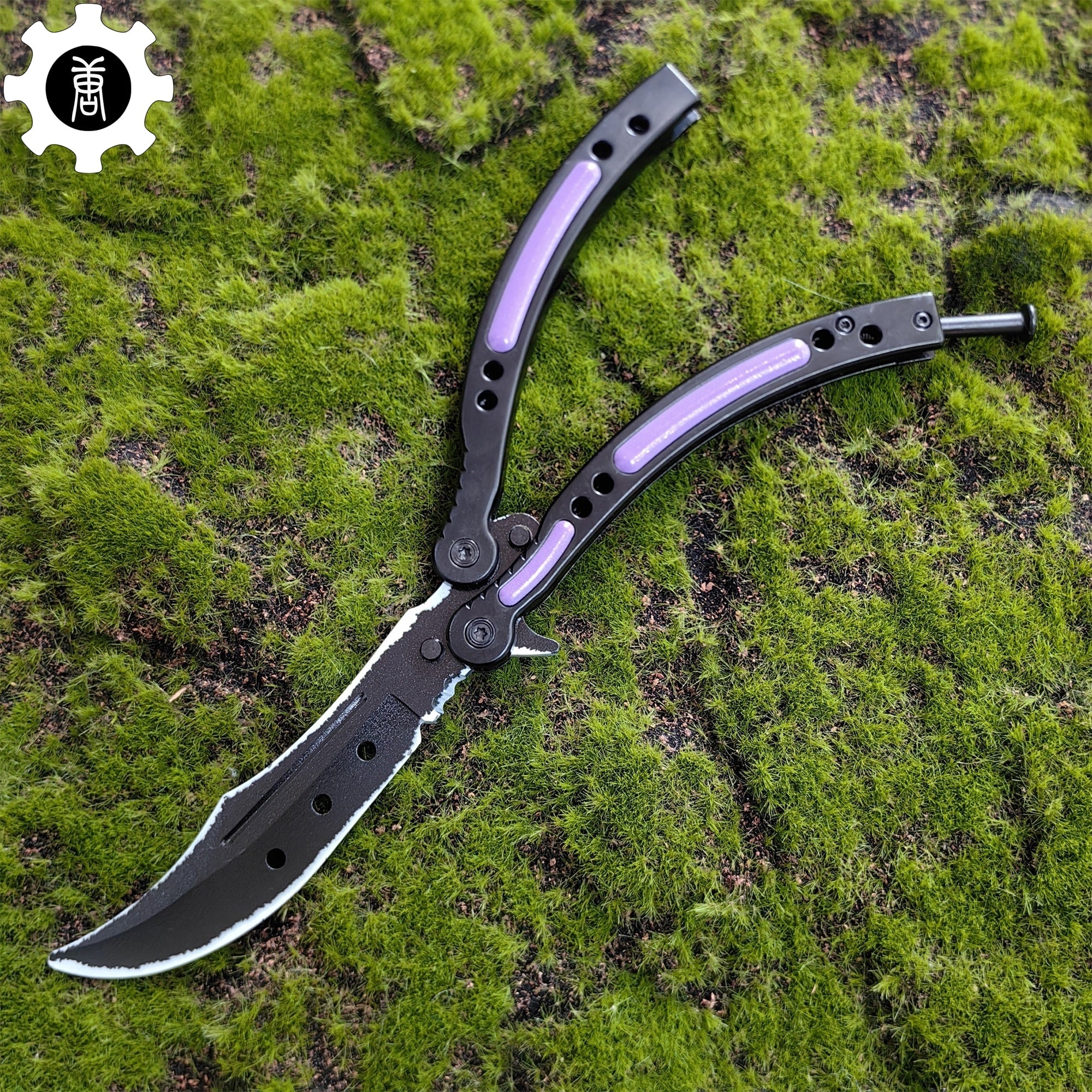 Ultraviolet Balisong Stainless Steel Game Butterfly Knife 