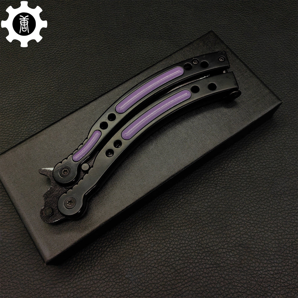 Ultraviolet Balisong Stainless Steel Game Butterfly Knife 