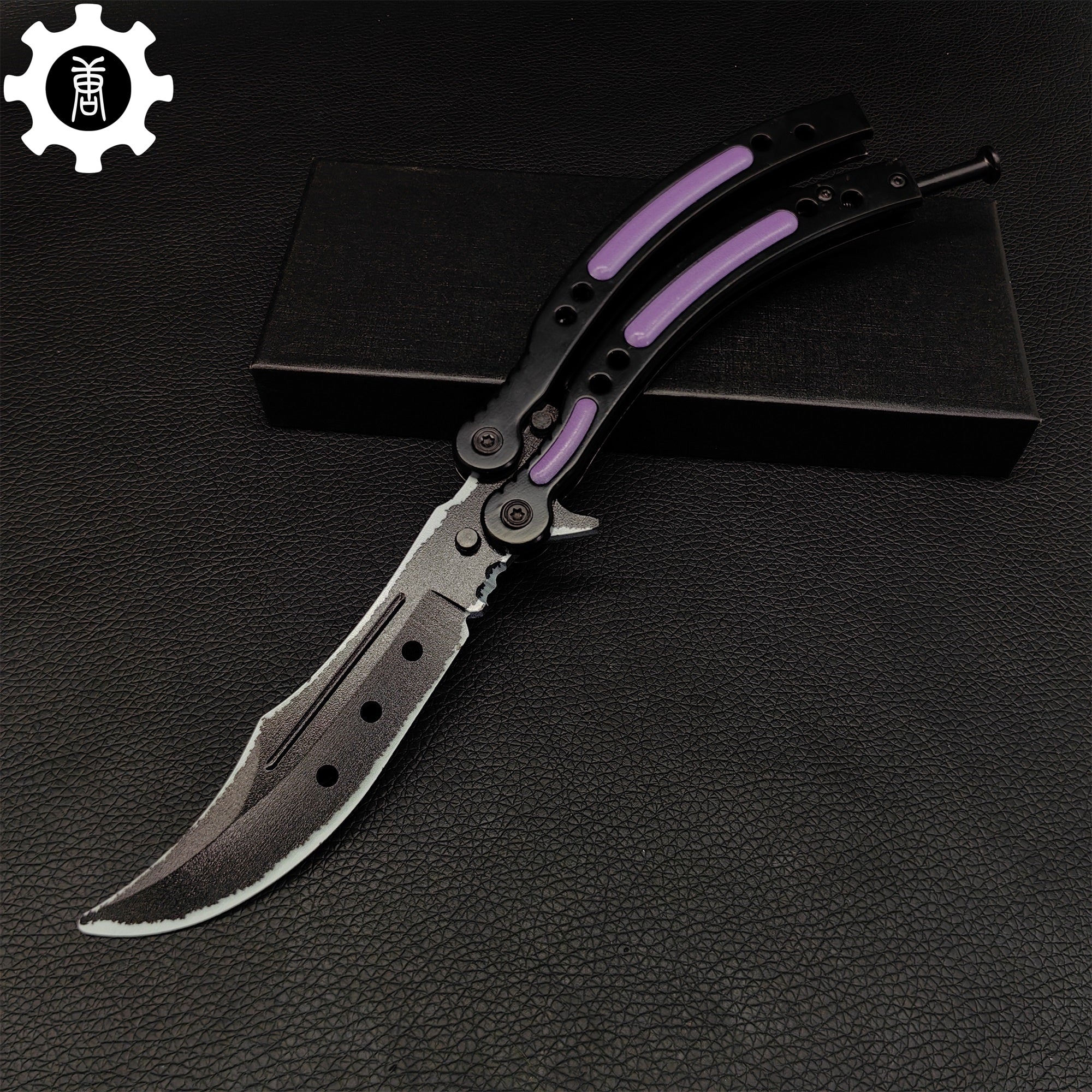 Ultraviolet Balisong Stainless Steel Game Butterfly Knife 