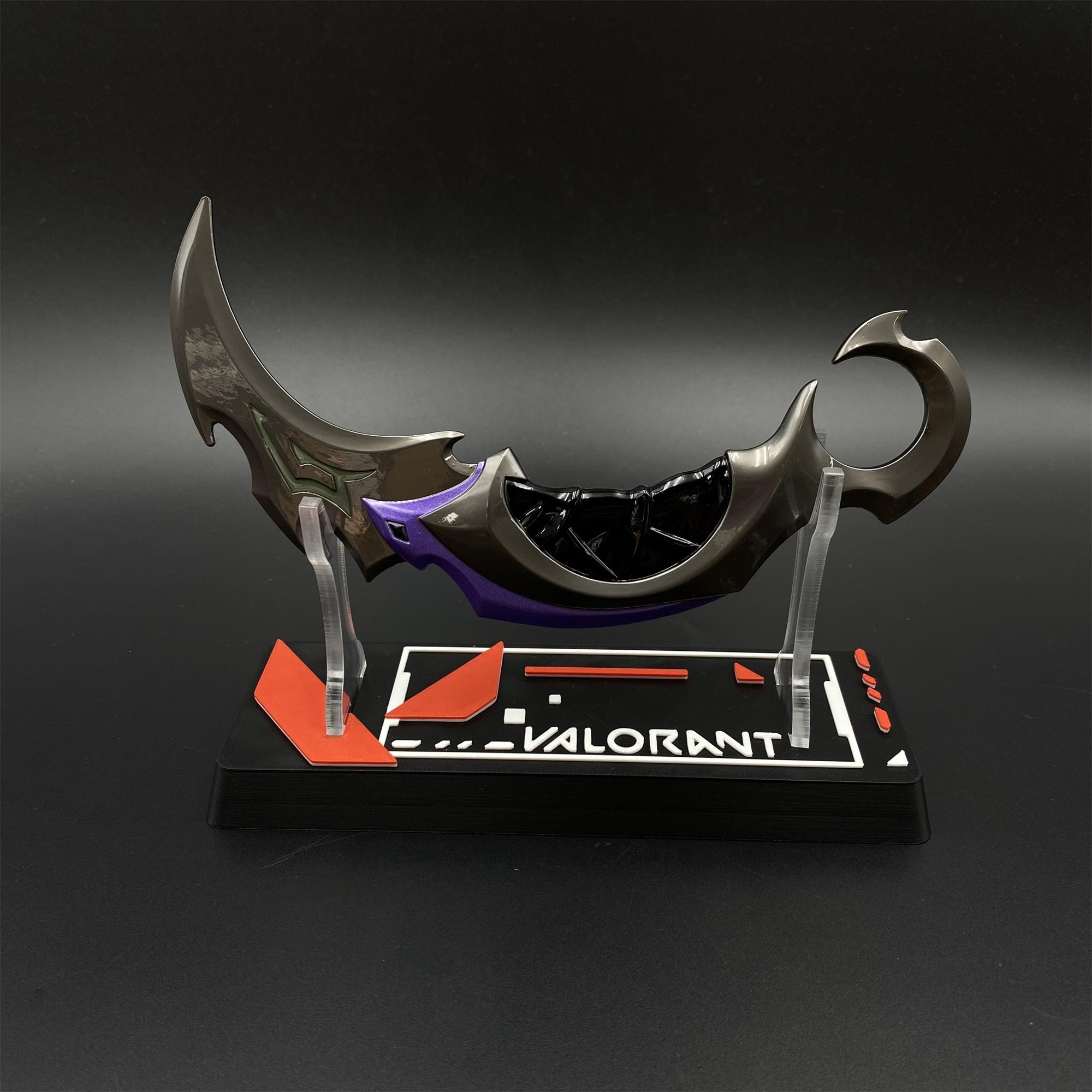 Réplique Métal Karambit Reaver – Lame Émoussée Luminescente (Valorant)
