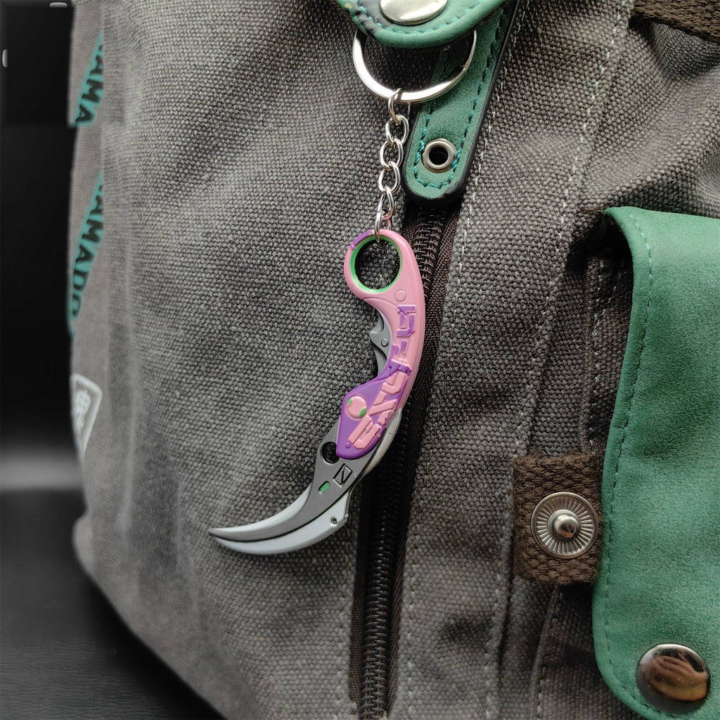 Metal Velocity Karambit Tiny Keychain Pendant
