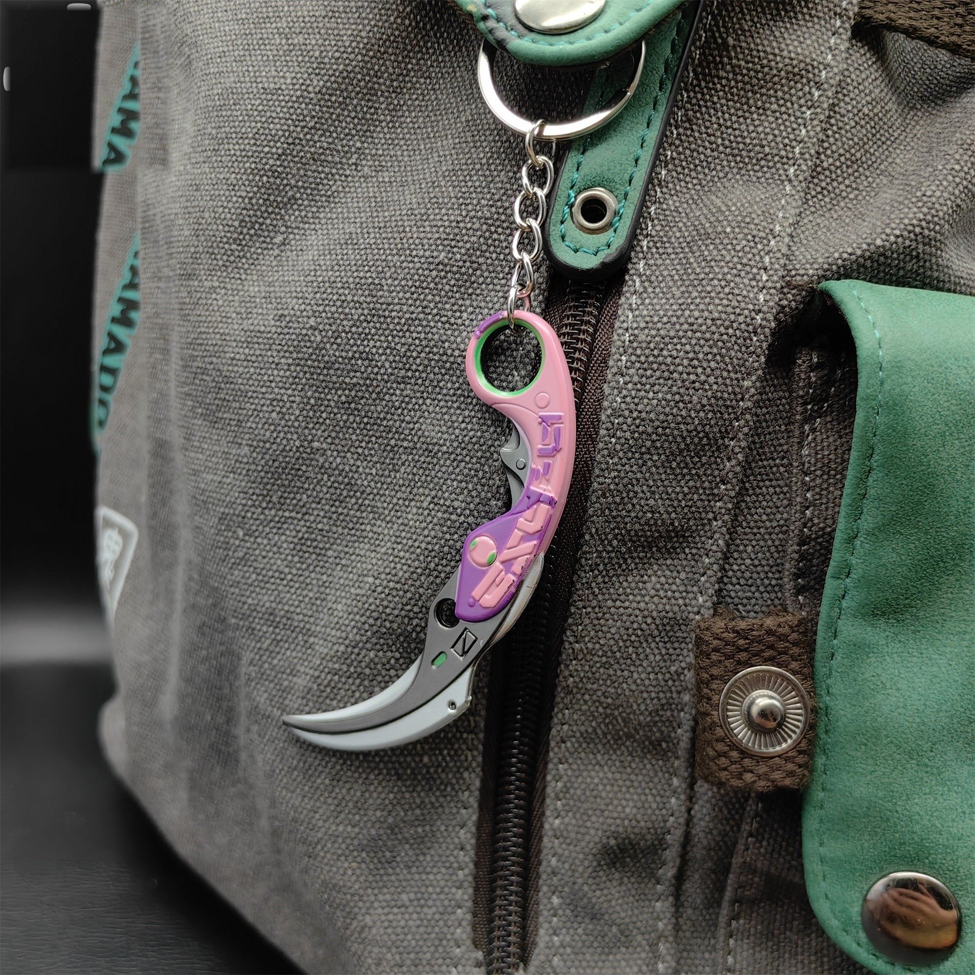 Metal Velocity Karambit Tiny Keychain Pendant