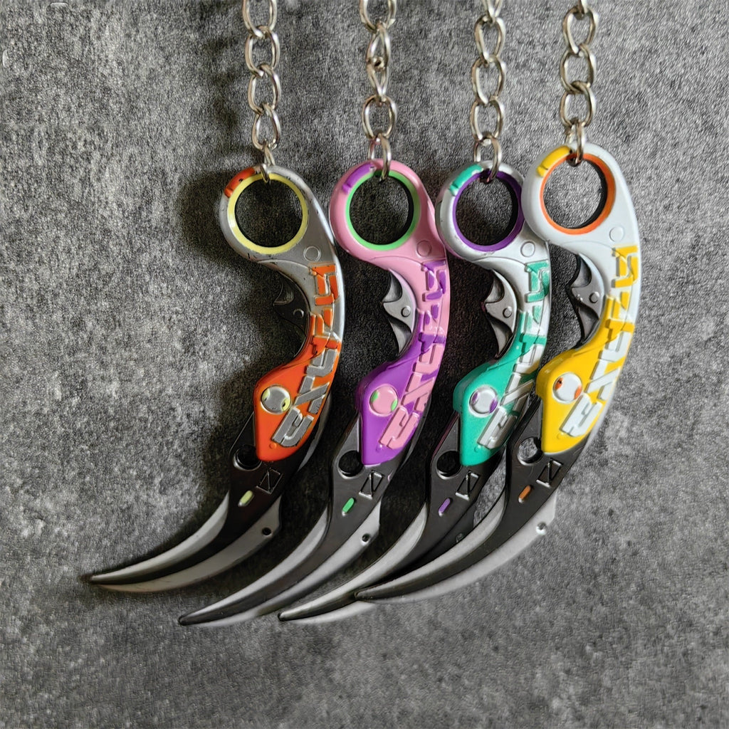 Metal Velocity Karambit Tiny Keychain Pendant