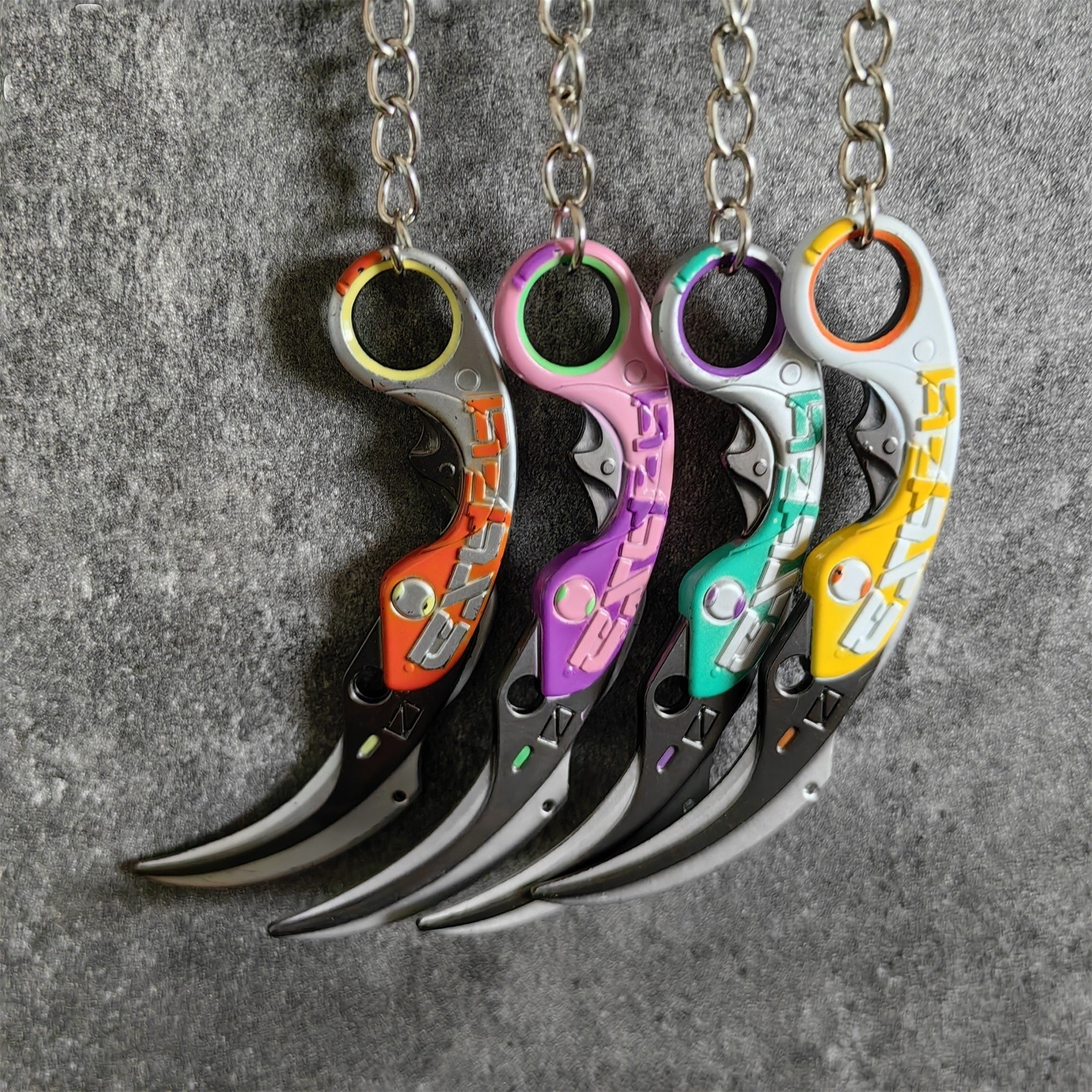 Metal Velocity Karambit Tiny Keychain Pendant