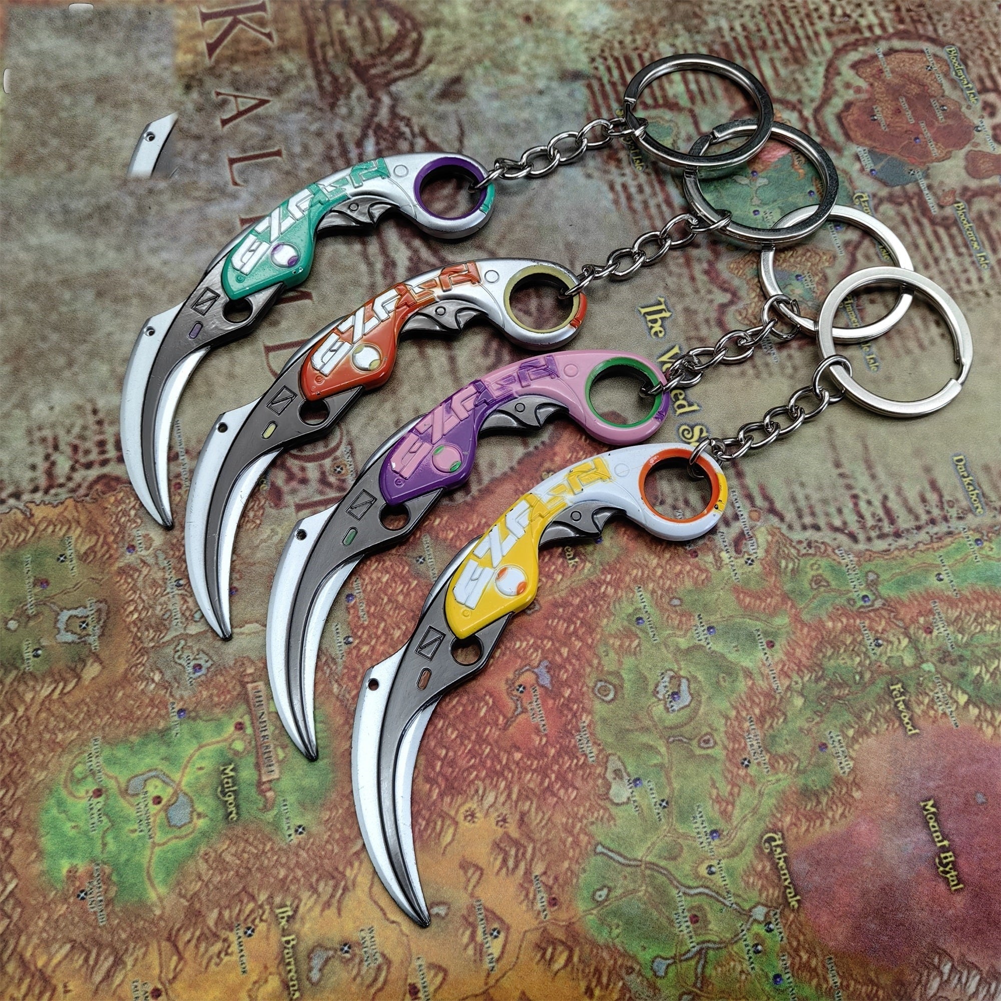 Metal Velocity Karambit Tiny Keychain Pendant
