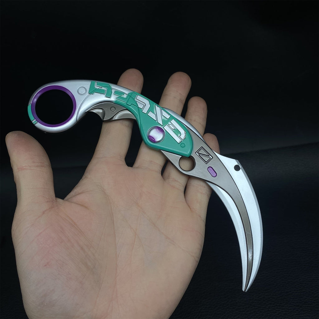 Réplique Métal Karambit Velocity – Lame Émoussée (Valorant)