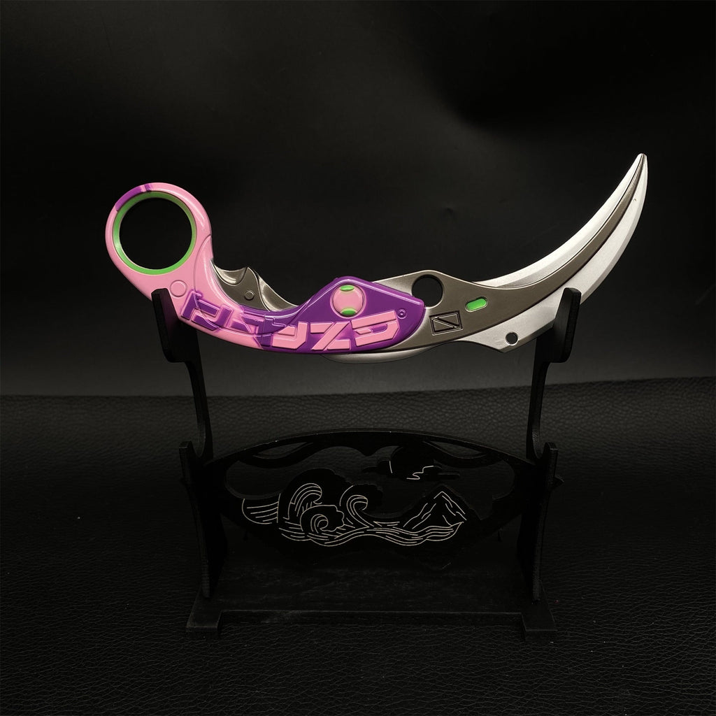 Réplique Métal Karambit Velocity – Lame Émoussée (Valorant)