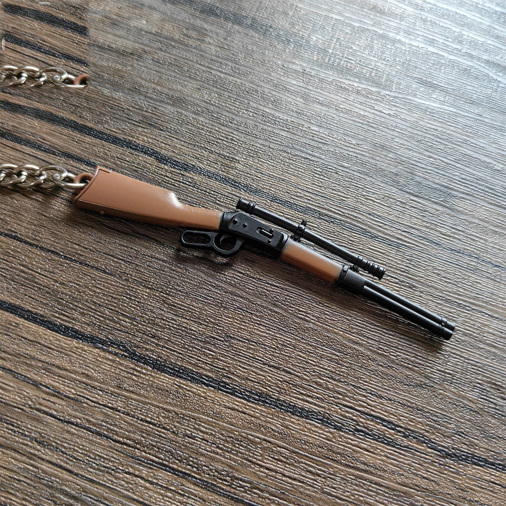 Tiny Winchester 1894 W94 Sniper Rifle Keychain Metal Pendant