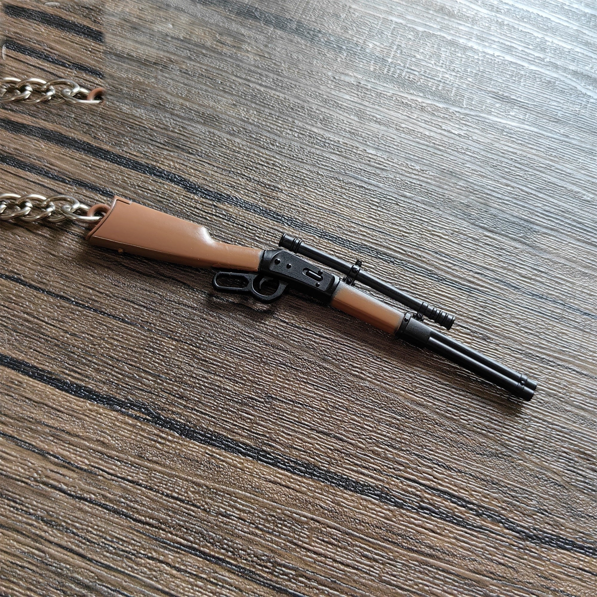 Tiny Winchester 1894 W94 Sniper Rifle Keychain Metal Pendant