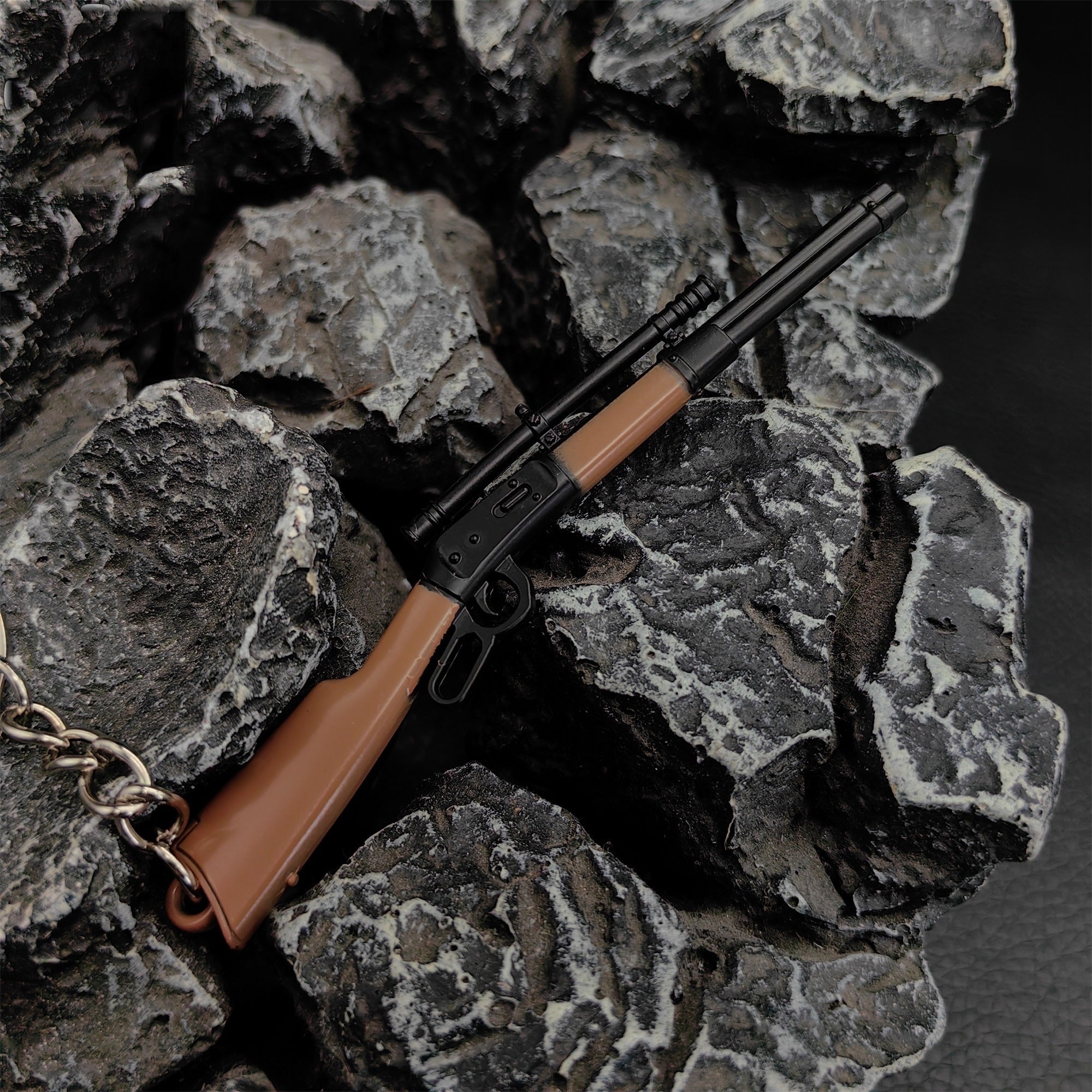 Tiny Winchester 1894 W94 Sniper Rifle Keychain Metal Pendant