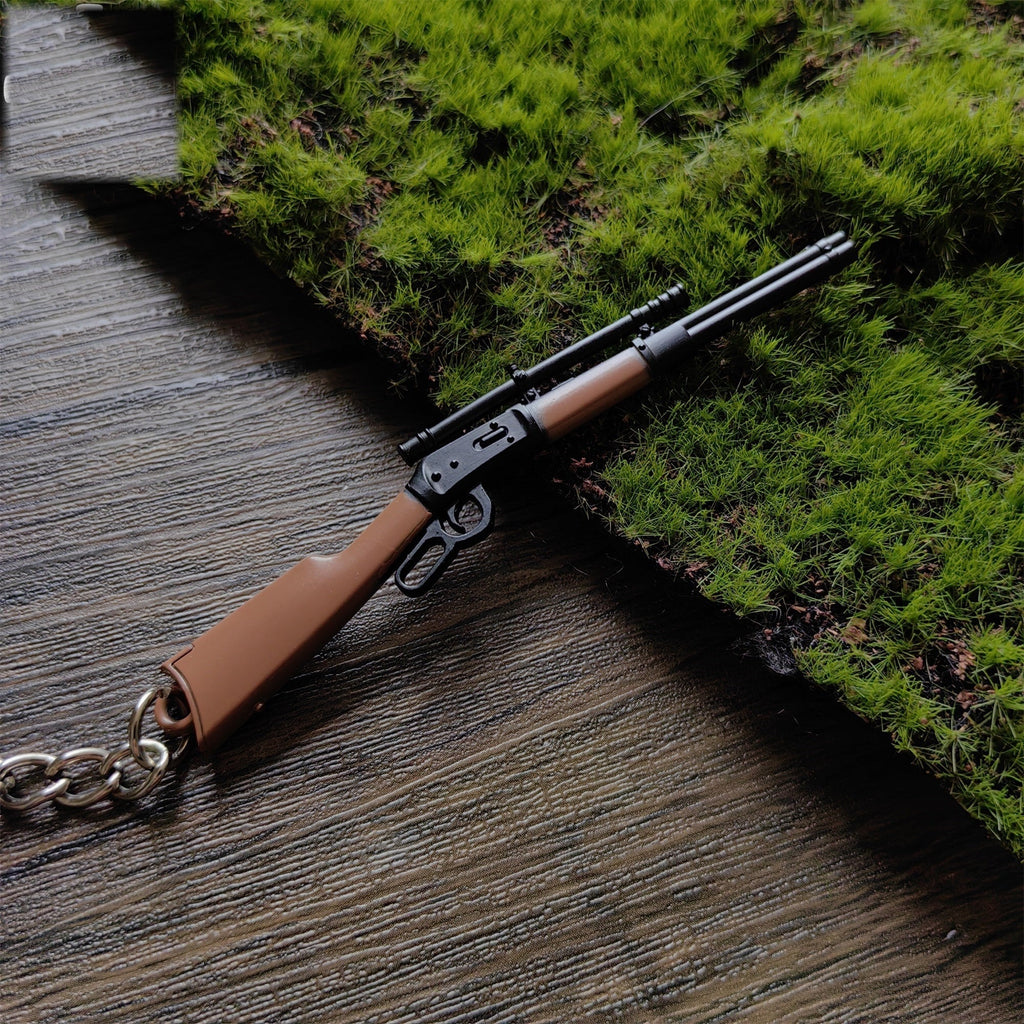 Tiny Winchester 1894 W94 Sniper Rifle Keychain Metal Pendant