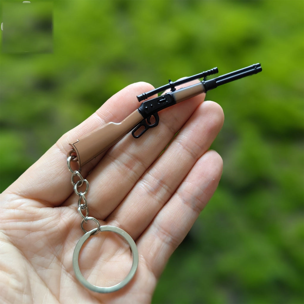 Tiny Winchester 1894 W94 Sniper Rifle Keychain Metal Pendant