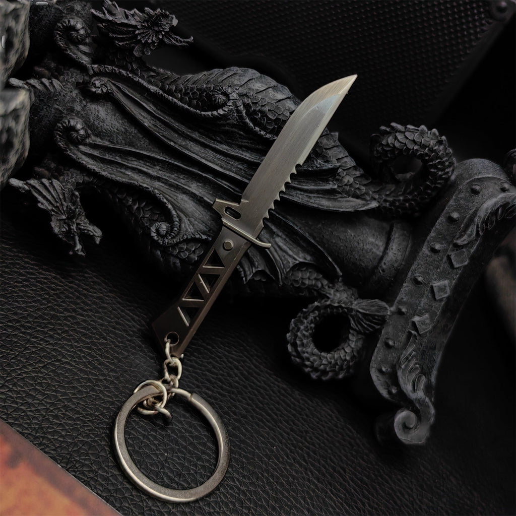 Mini Xenohunter Knife Metal Keychain
