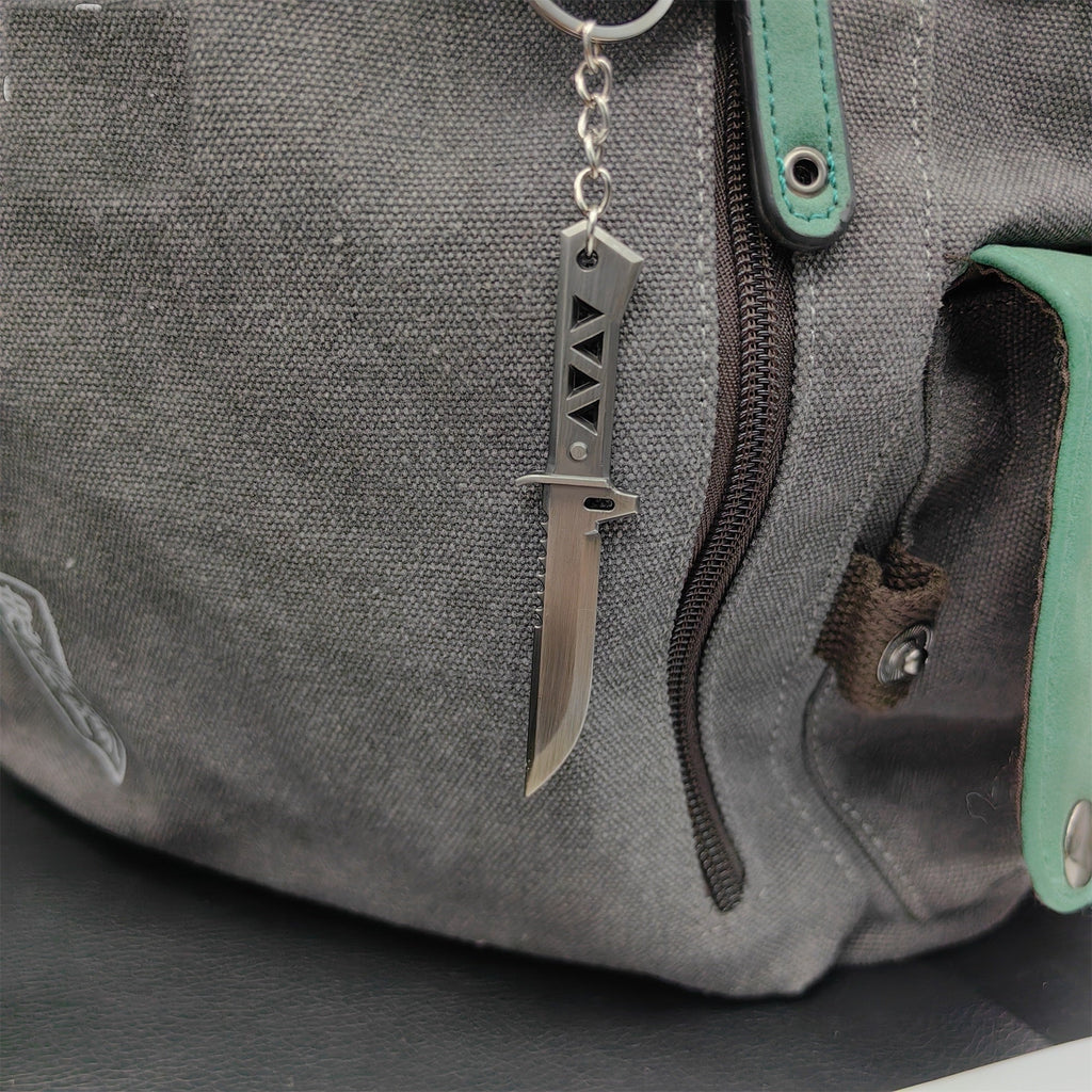 Mini Xenohunter Knife Metal Keychain