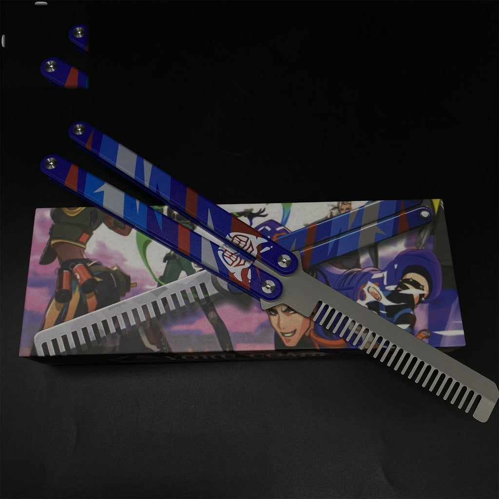 High-End CNC Yoru Comb Aluminum Alloy Handle Yoru Knife Balisong Trainer