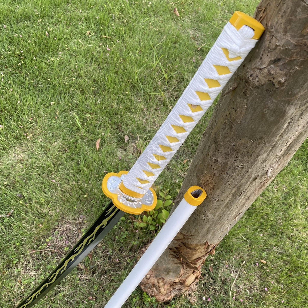 Zenitsu Agatsuma Nichirin Sword Handmade Carbon Steel Katana For Collection