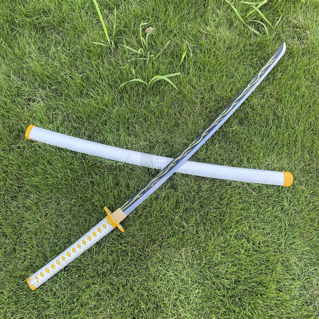 Zenitsu Agatsuma Nichirin Sword Handmade Carbon Steel Katana For Collection