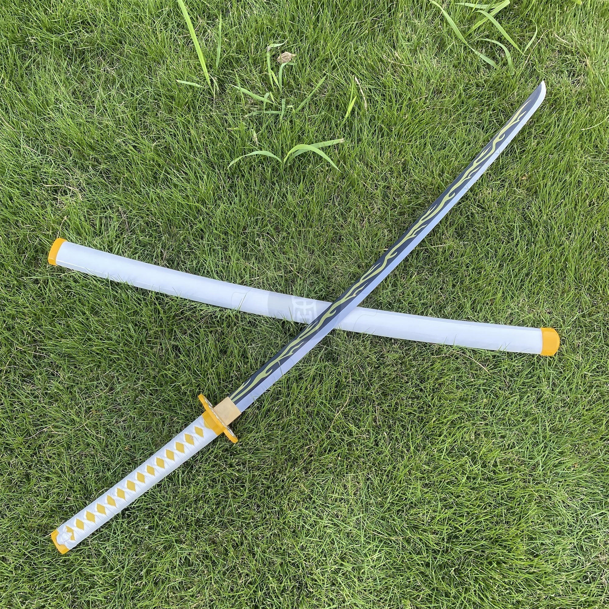 Zenitsu Agatsuma Nichirin Sword Handmade Carbon Steel Katana For Collection