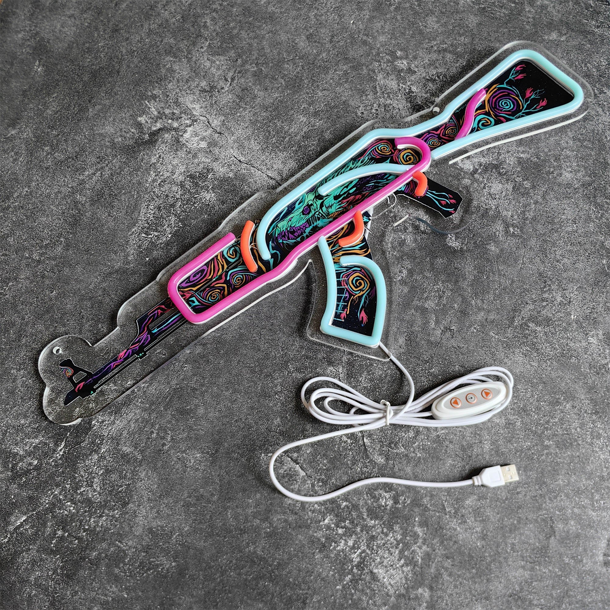 Customized AK47 Rare Skin Neon Light Game Room Decor