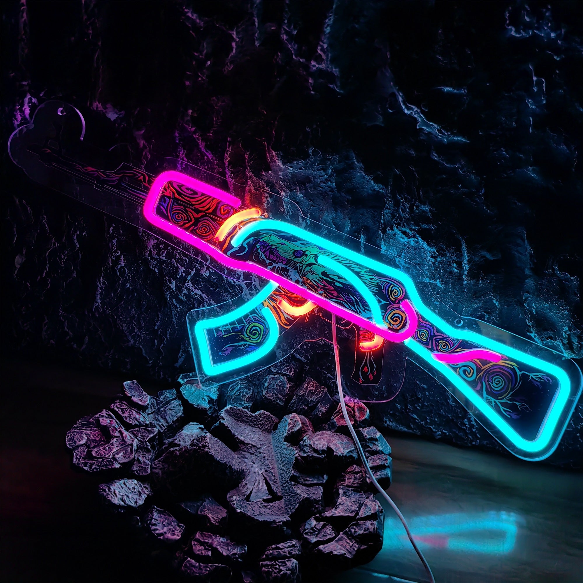 Customized AK47 Rare Skin Neon Light Game Room Decor