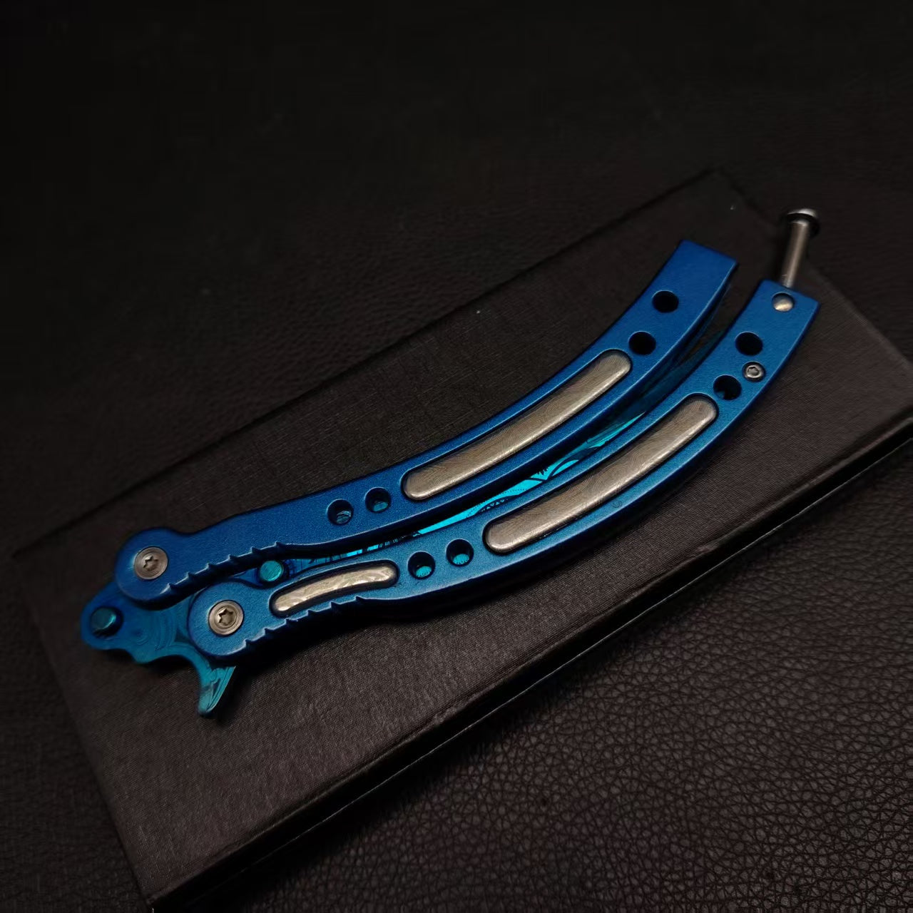 Cartel Blue Metal Balisong Game Butterfly Knife 