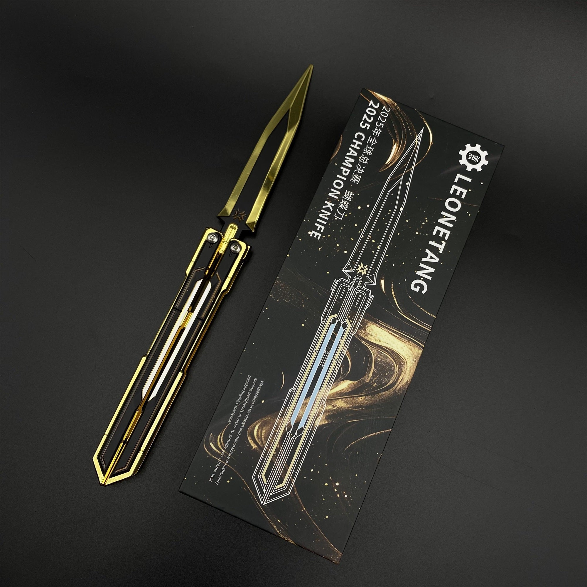 Metal Champions 2025 Butterfly Knife Replica - Dull Blade Prop For Collection