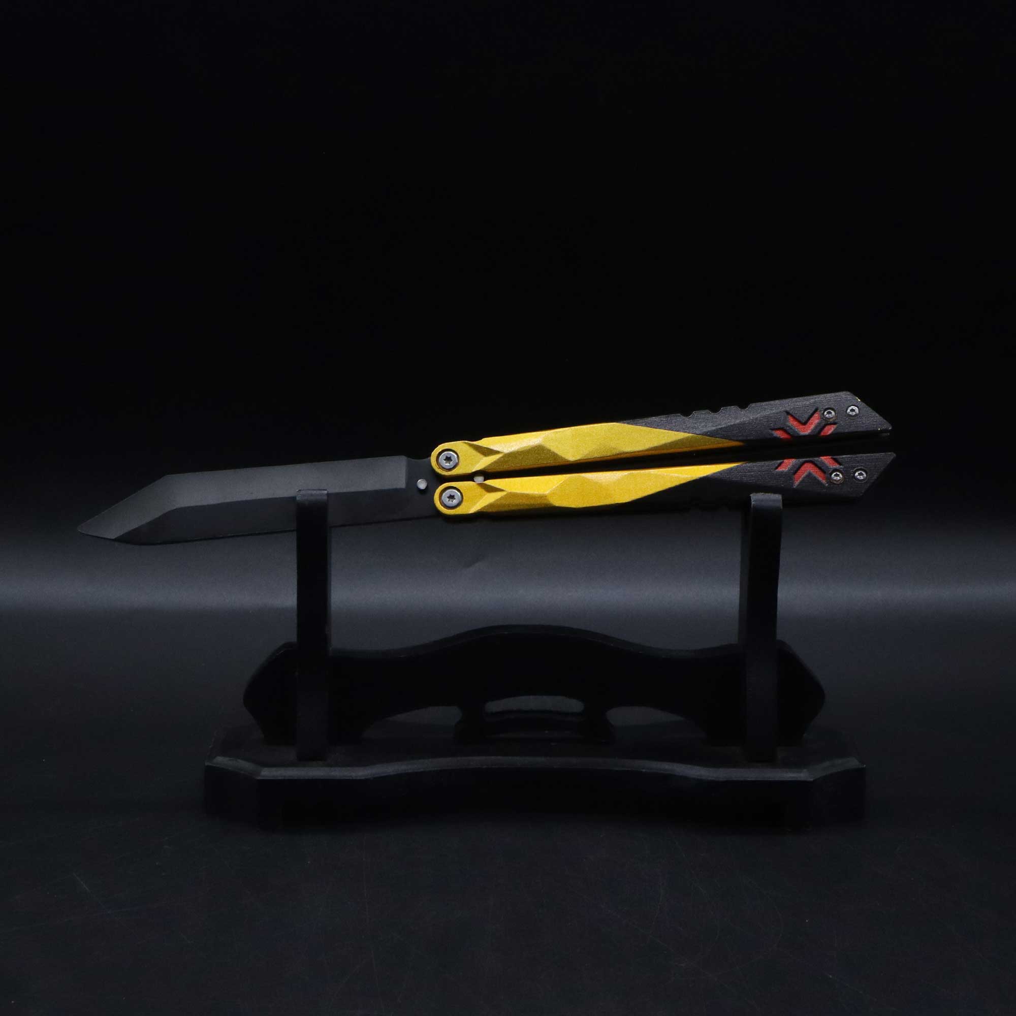 Champion 2022 Butterfly Knife Blunt Blade Balisong Trainer Display Fan Art