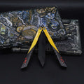 Champion 2022 Butterfly Knife Blunt Blade Balisong Trainer Display Fan Art