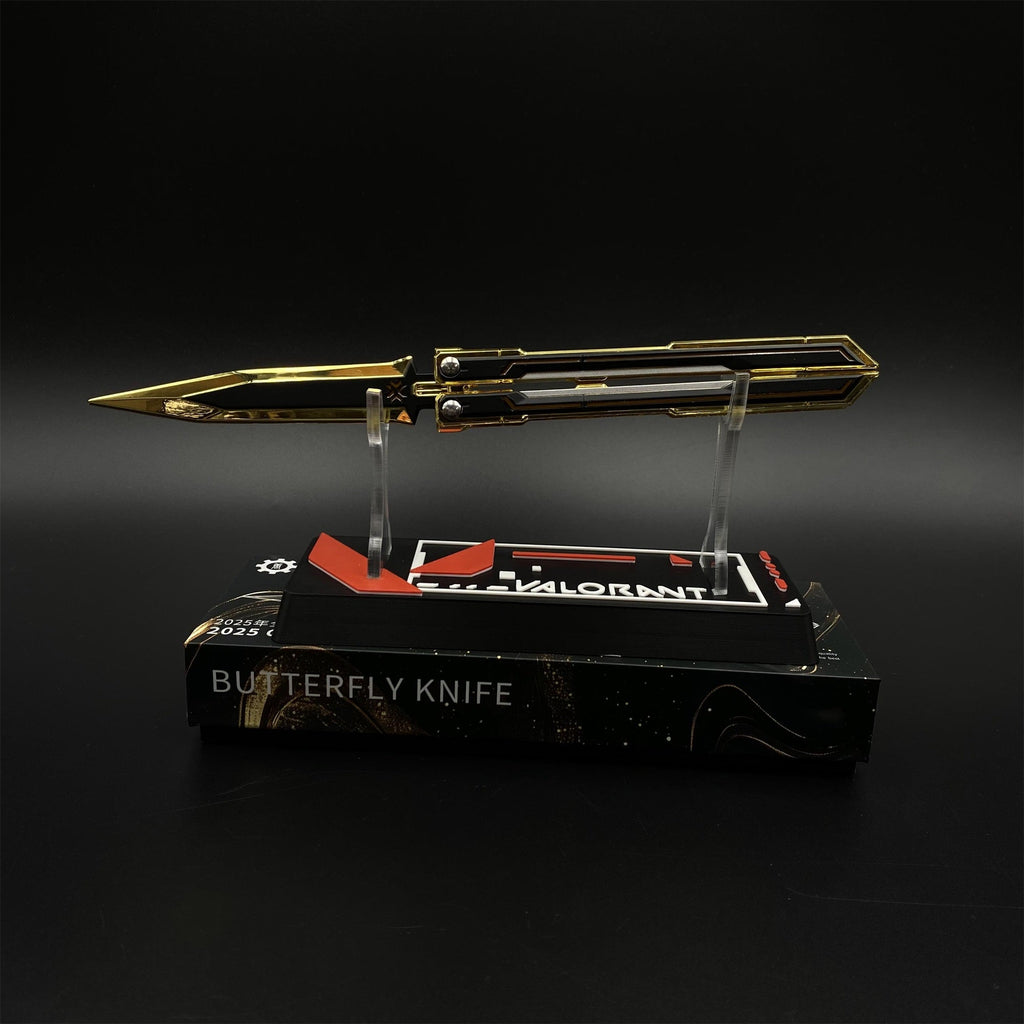 Metal Champions 2025 Butterfly Knife Replica - Dull Blade Prop For Collection