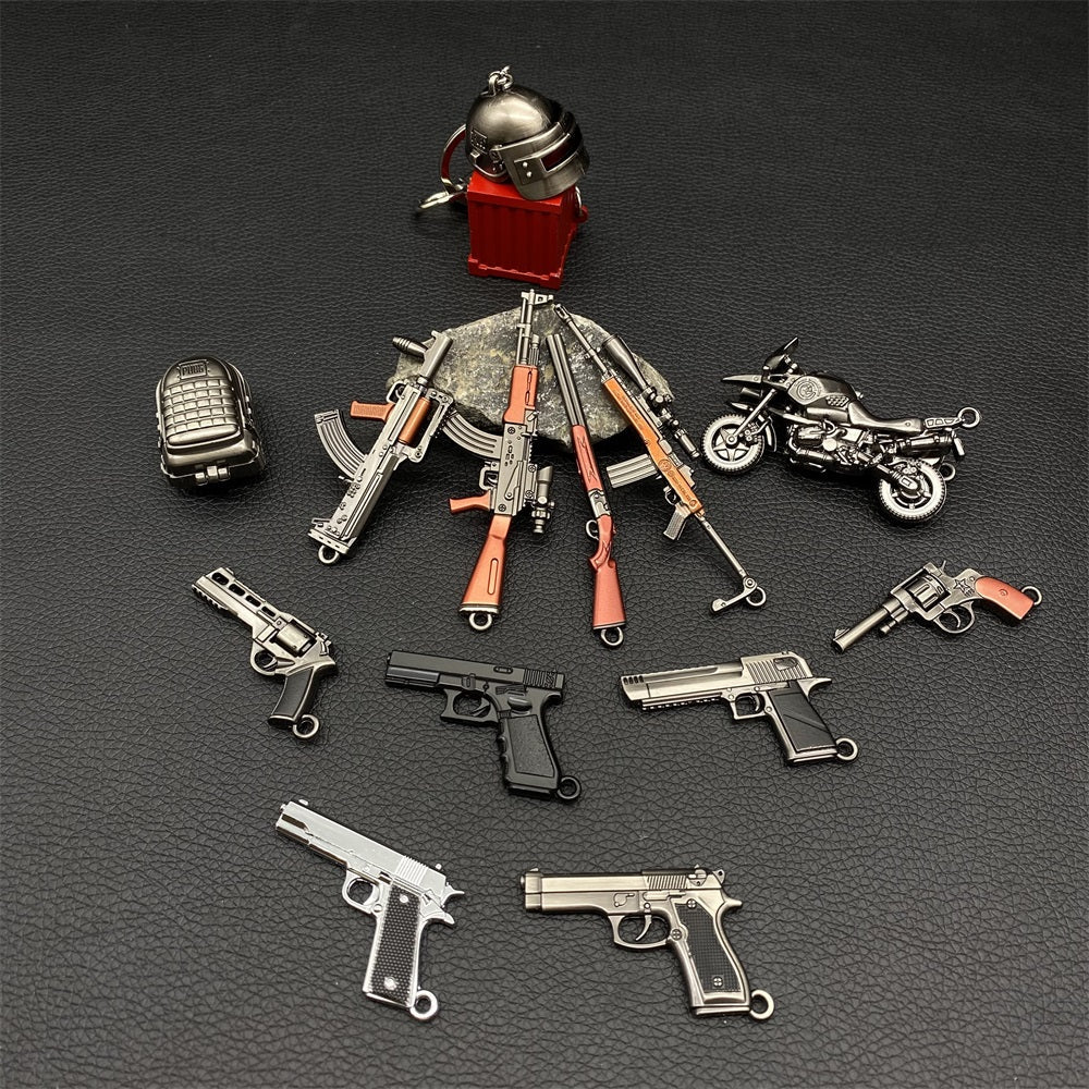 Ultimate PUBG Gamer Gift Box Air Drop Kar98K AKM P90 UZI HK416 Scar M1911 Desert Eagle MG3 Re45 M249 S686 Shotgun Mini14 M24 Miniatures 28 in 1