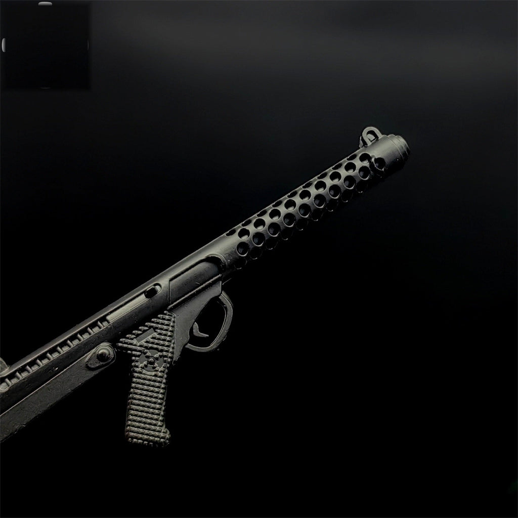 Mini Sterling Submachine Gun Metal Keychain