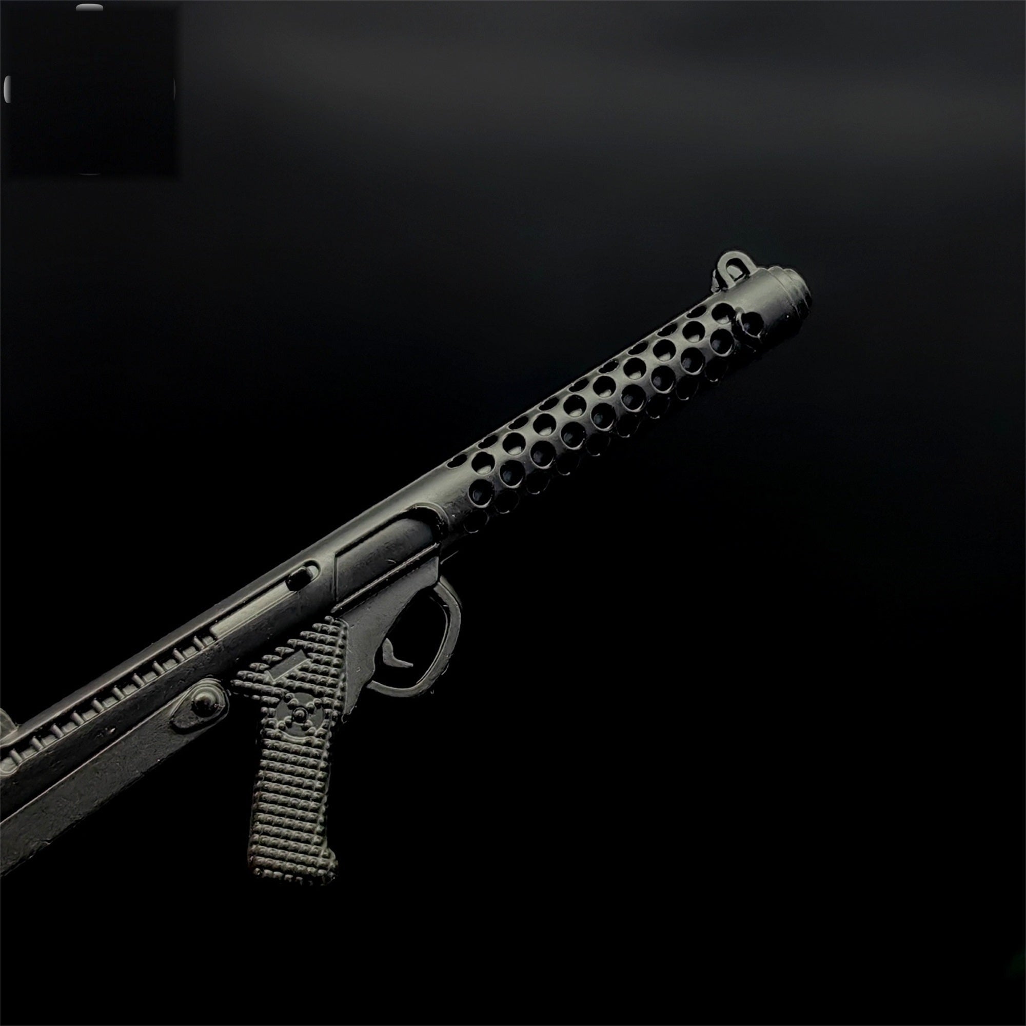 Mini Sterling Submachine Gun Metal Keychain