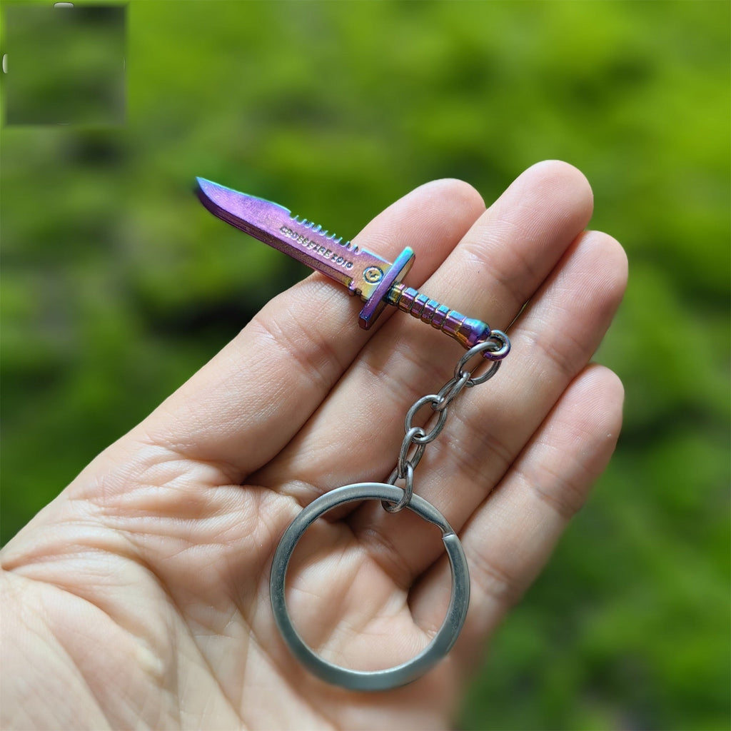 Mini Metal CS Karambit M9 Classical Knife Bowie Knife Keychains