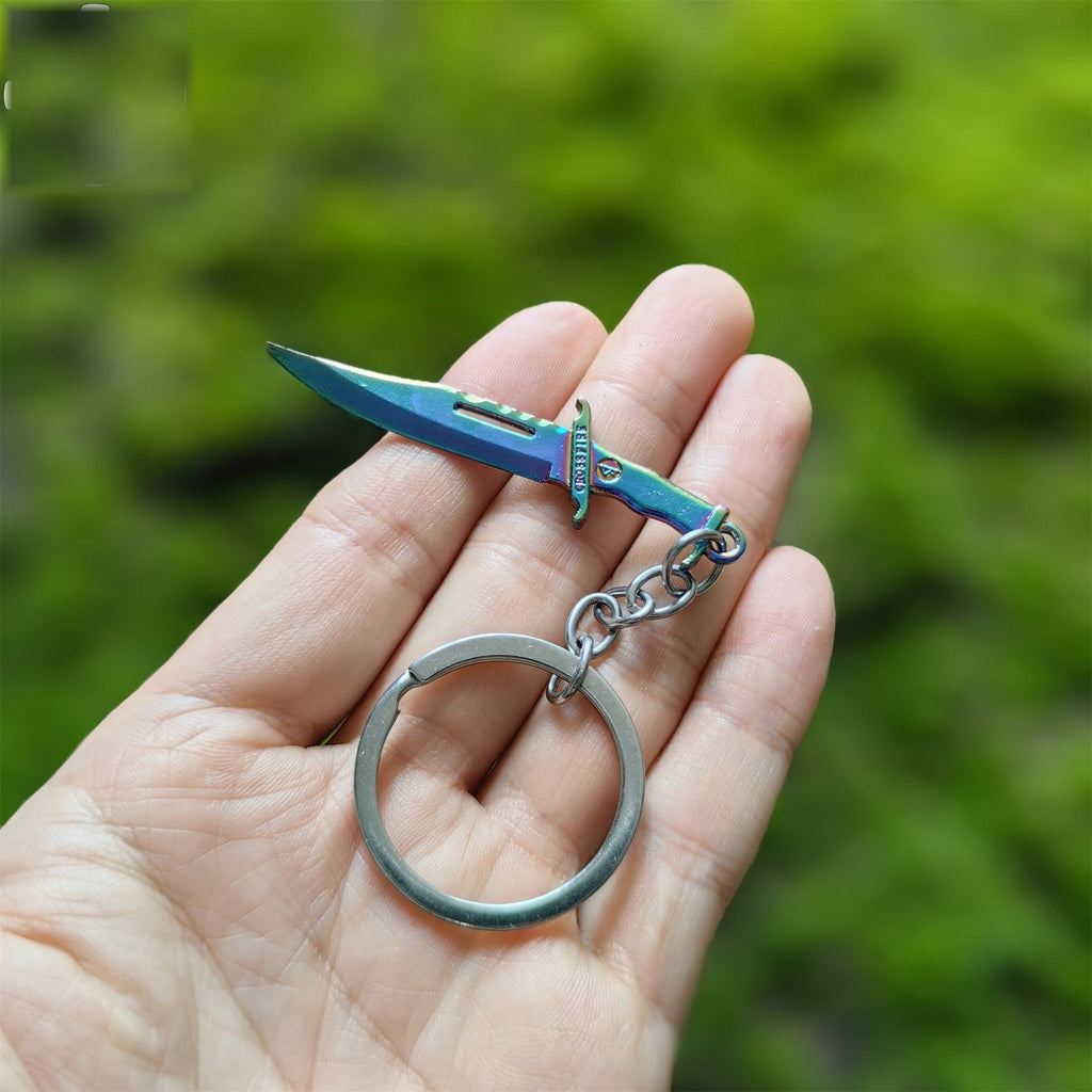 Mini Metal CS Karambit M9 Classical Knife Bowie Knife Keychains