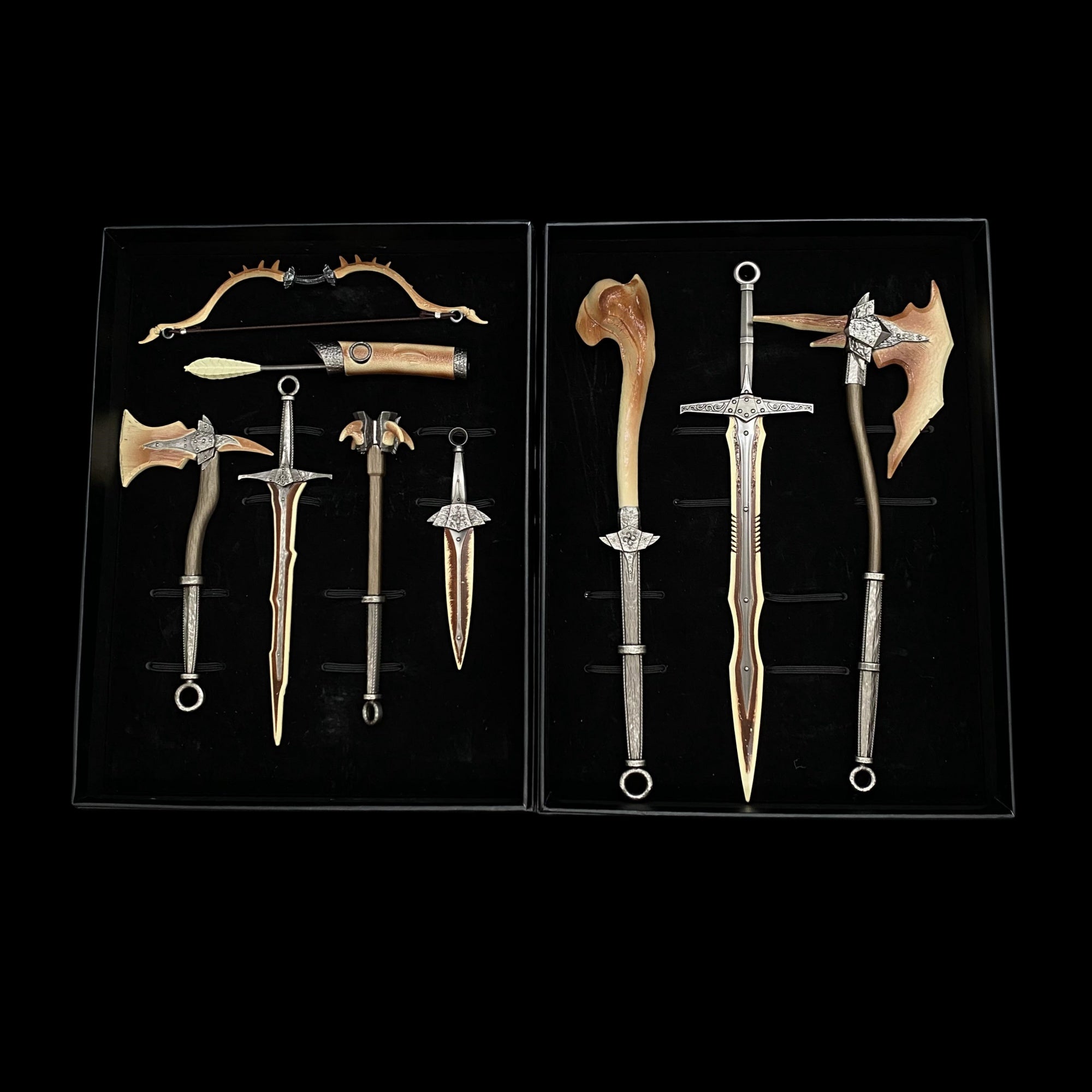 1/6 Scale Skyrim Dragon Bone Weapon Metal Miniatures