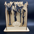 Skyrim One-Hand Daedric Weapons With 3D Wooden Stand