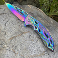 Fantastic Flame Shape Folding Knife