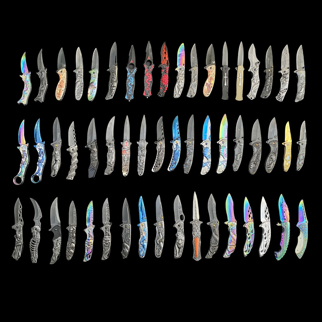 Ultimate 3D Relief Sculpture Folding Knife Collection