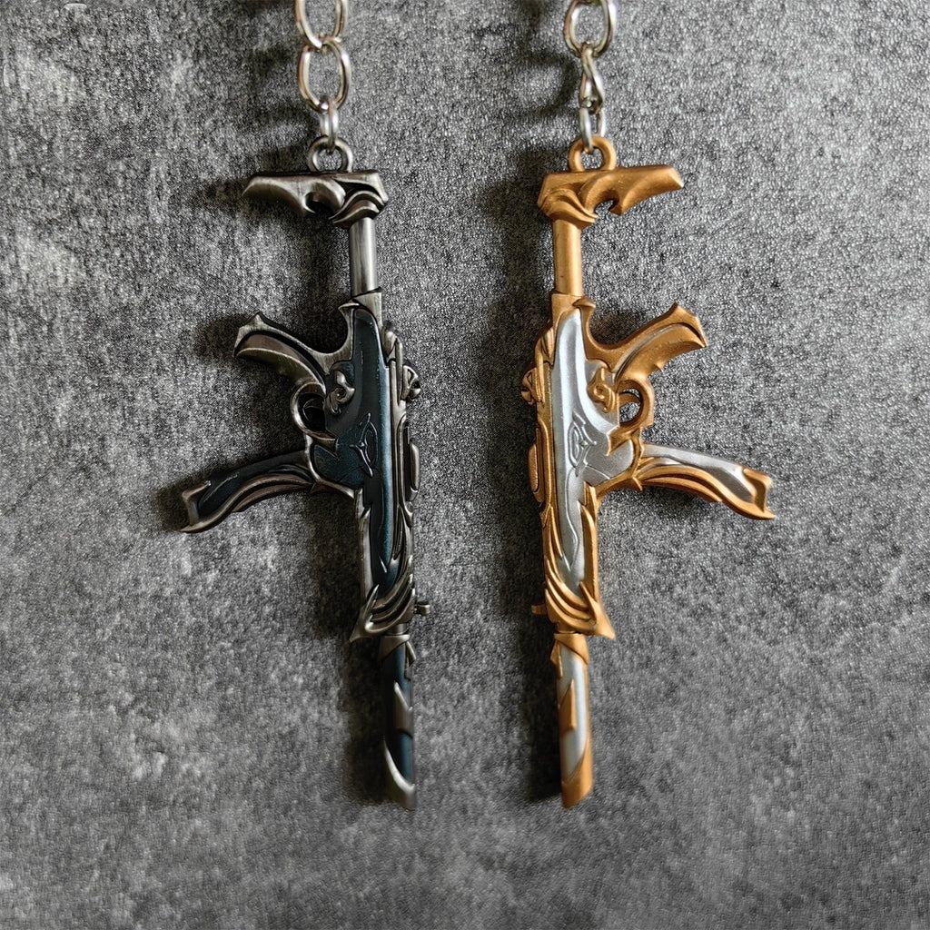 Metal Forsaken Spectre Gun Tiny KeyChain Pendant