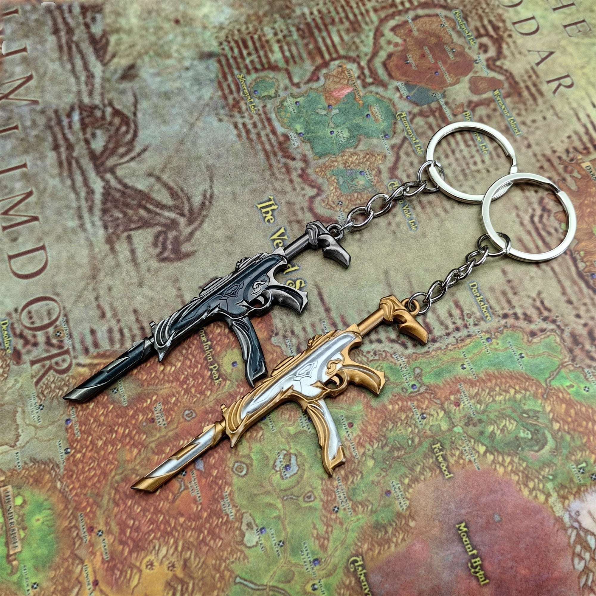 Metal Forsaken Spectre Gun Tiny KeyChain Pendant